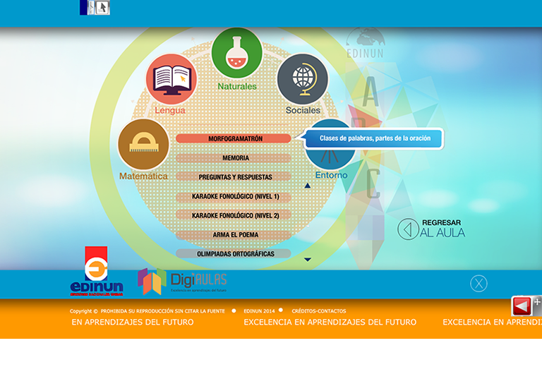 Acceso fácil a las diversas áreas